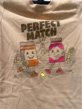 Cute 'Perfect Match' Peanut Butter & Jelly Graphic T-Shirt